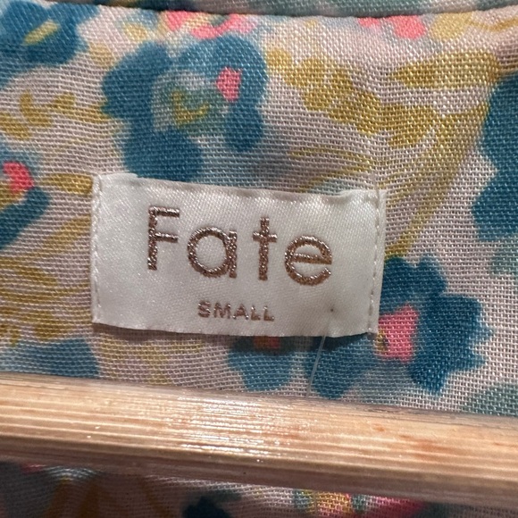 NWT Fate Floral Meet Me in Paris Blazer Jacket Small Open Front Linen Cotton - Picture 4 of 10